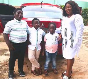 Marian Boakye and her children